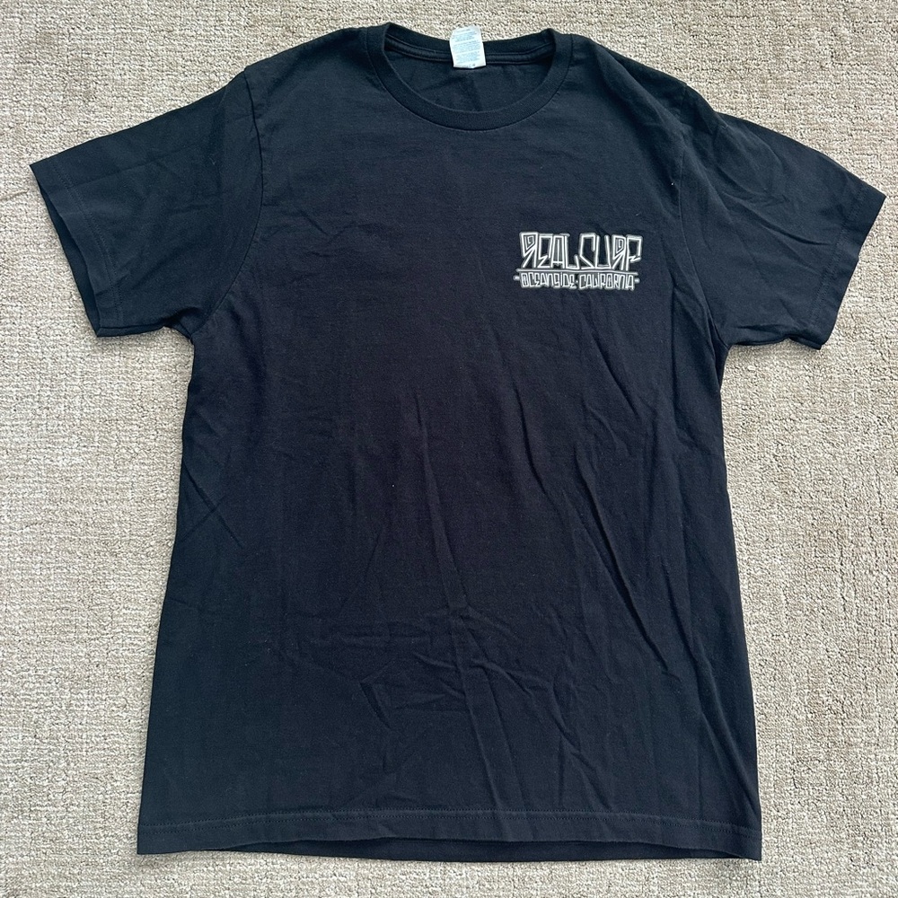 Real Surfshop Classic Black Men's T-Shirt with Graphic Design
